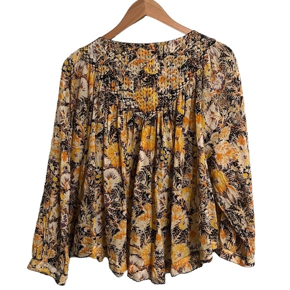 We The Free Women’s Cool Meadow Print, Balloon Sleeves Blouse Size XS - Picture 4 of 6